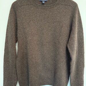Women’s Brown Land’s End wool & cashmere Round neck Sweater Large